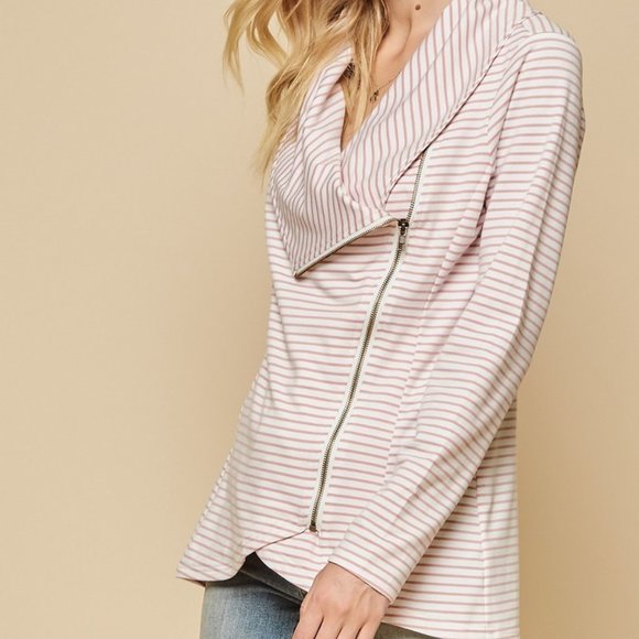 Plus Size Zip Front Cardigan - Heather Grey - Picture 3 of 3